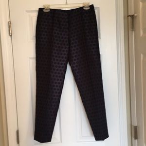 J Crew Navy Polka Dot Skimmer Pants Size 2